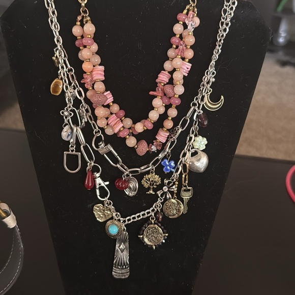 Free People NWT silver and Gold MAXAMILLION Charm Necklace w/ free gift - Picture 7 of 7